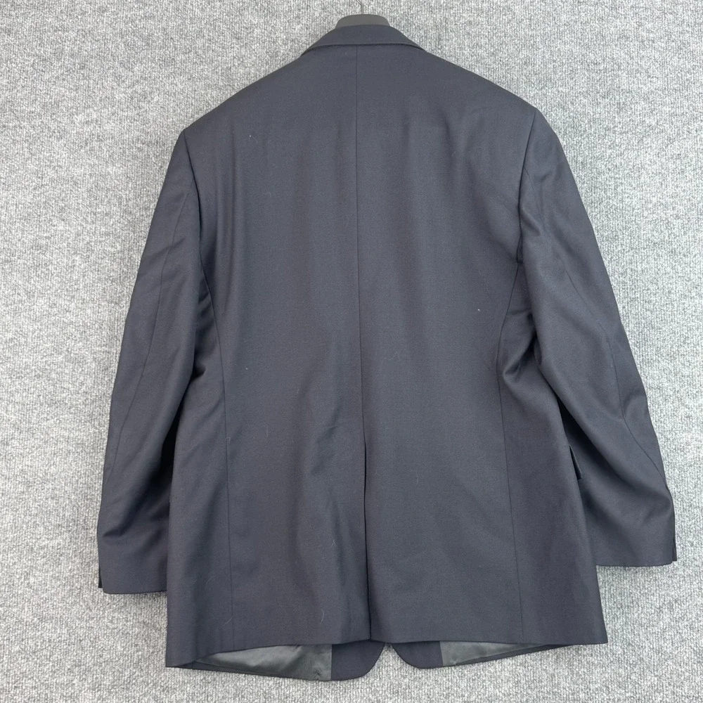 Vintage Brooks Brothers BrooksEase Blazer Mens 45R Navy Wool Gold Buttons USA